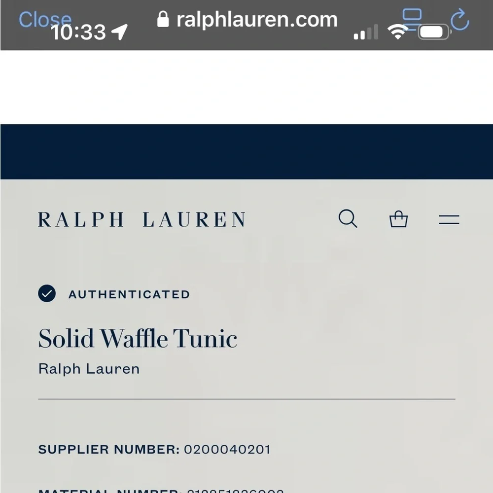 Ralph Lauren toddler waffle